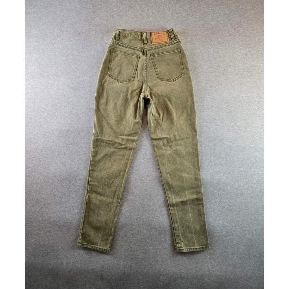 Vintage Anchor Blue Jeans Womens Size 5 Green‎ Pigment Dyed Barrell Leg 90's